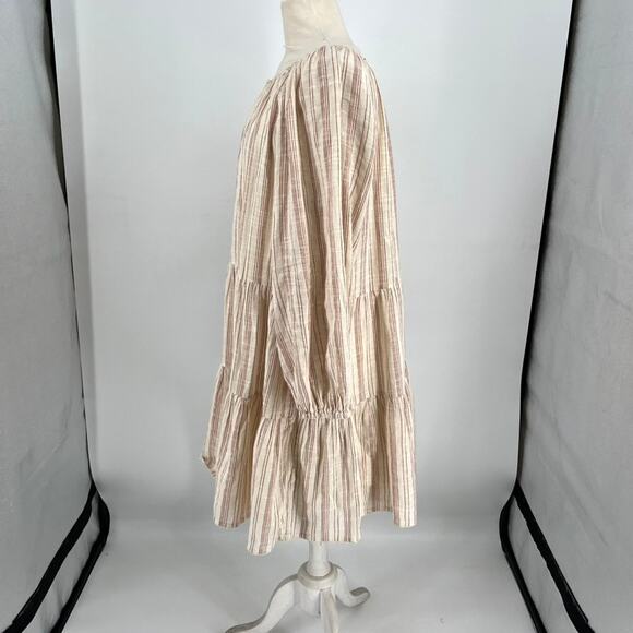 The Great Dress Prairie Tiered Striped Cotton Gauze Dress Medium 2 - Picture 7 of 10
